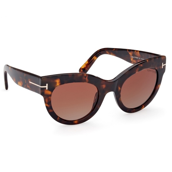 Tom Ford Accessories - NEW FT1063/S 52T TOM FORD LUCILLA TF1063 52T WOMEN HAVANA CAT EYE SUNGLASSES